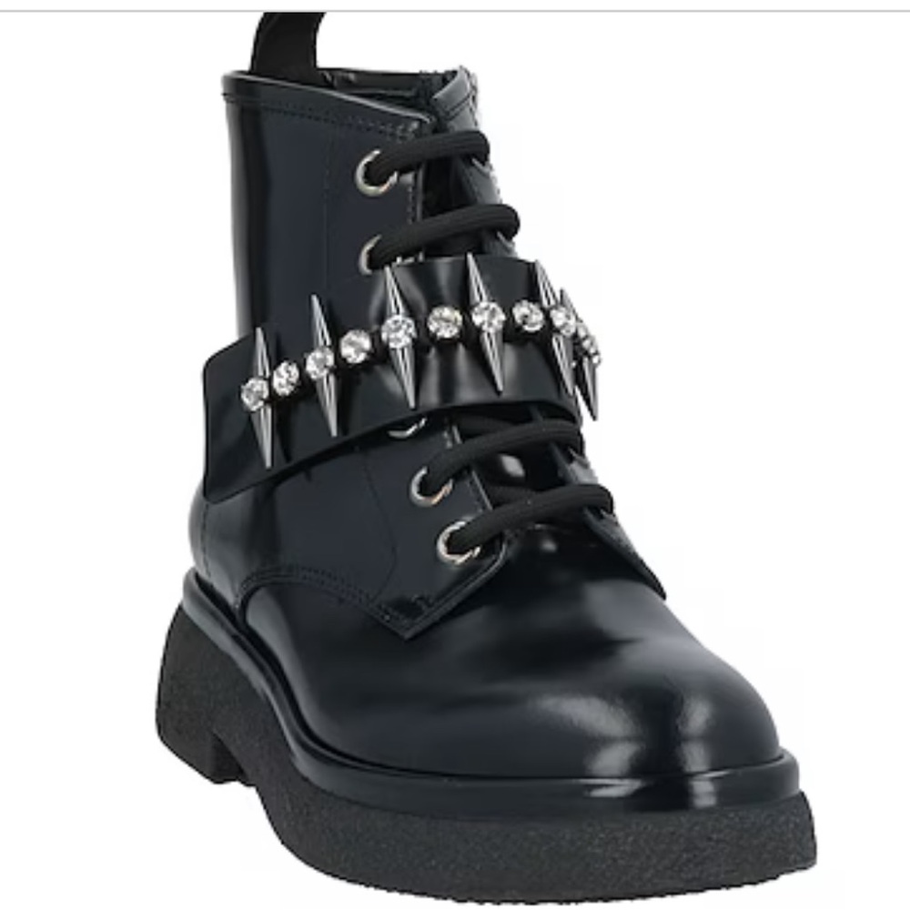 AGL black embellished boot worn once inside.  In box GORGEOUS